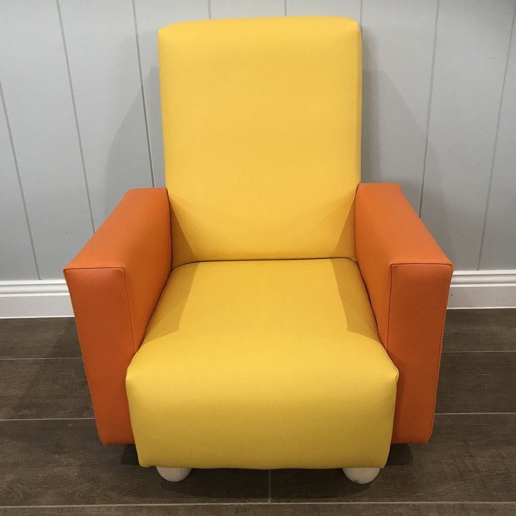 Vinyl Yellow with Orange Sides Chair — image 1