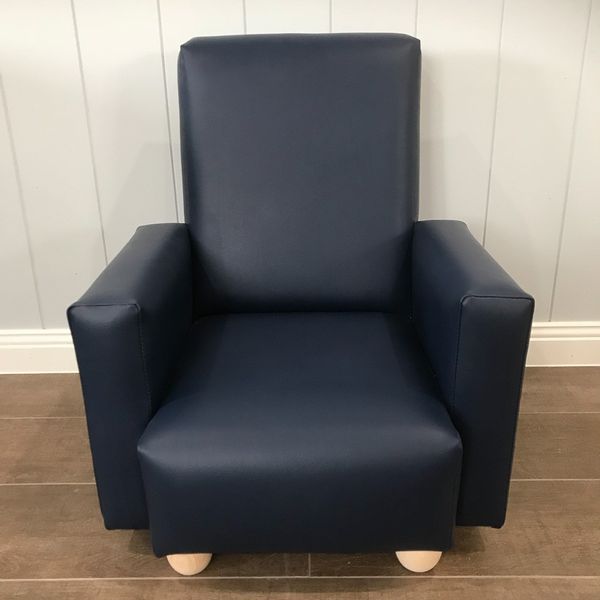 Vinyl Navy Blue Chair